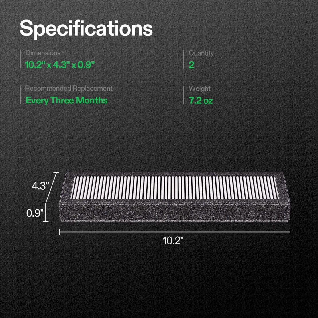 VIVOSUN Ersatzfilter für die VGrow Smart Grow Box – 2er Set