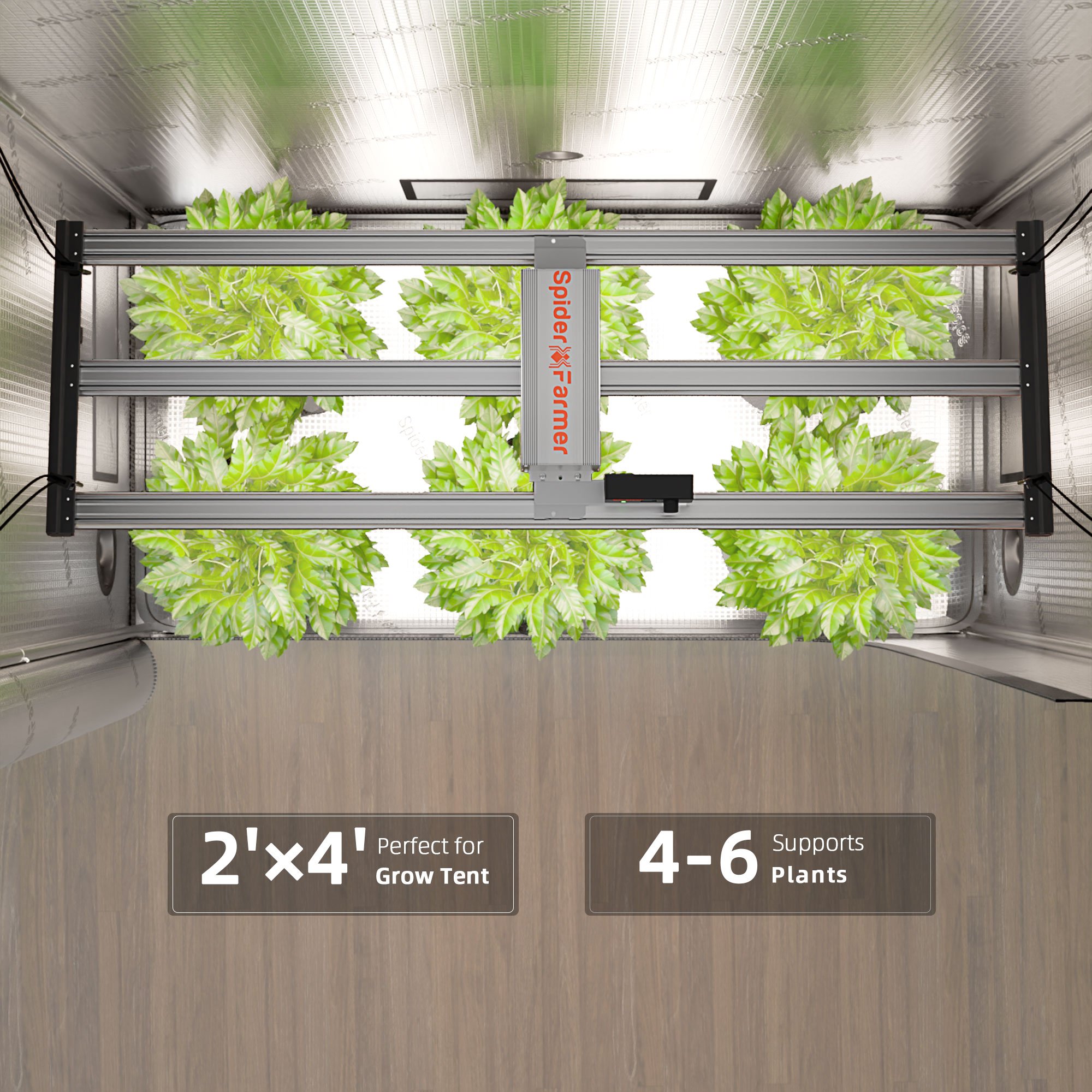 Spider Farmer Komplettset 140×70×200 cm G4500 mit GGS Controller