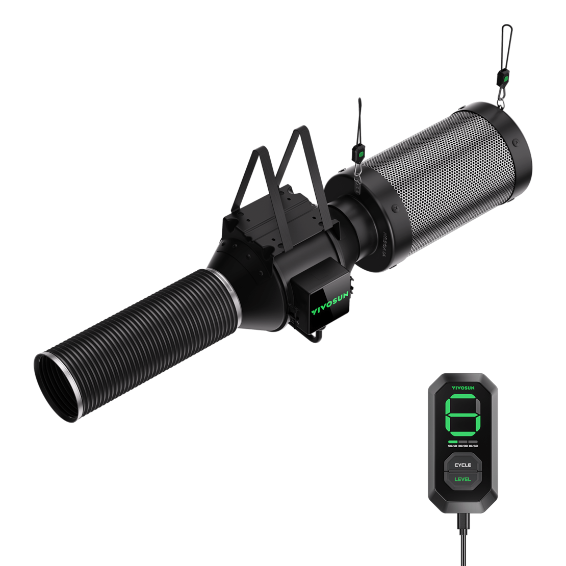 VIVOSUN AeroZesh G4 Smart Luftfiltration Kit 10 cm mit E12-Geschwindigkeitsregler