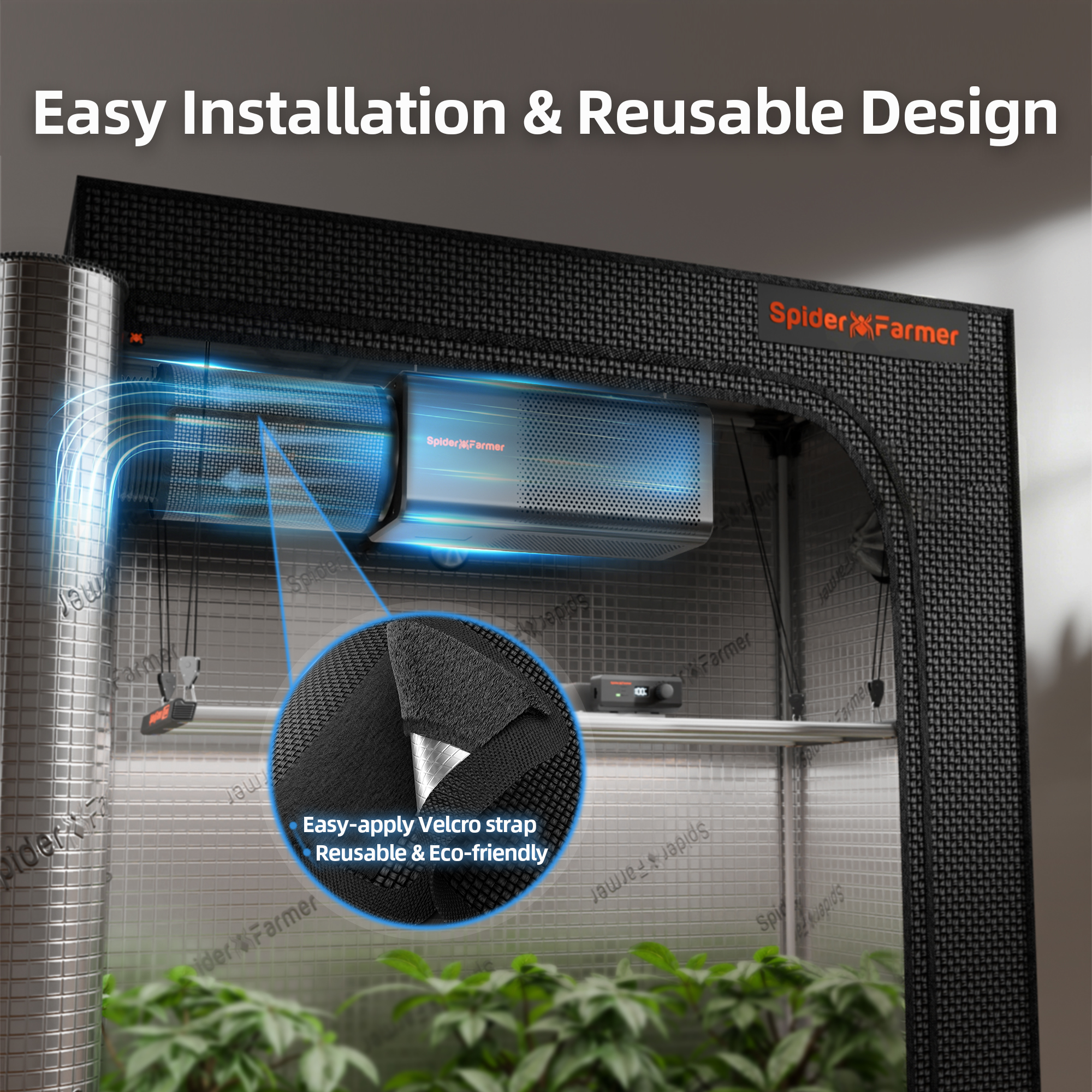 Spider Farmer 2-in-1 Abluftsystem 150 mm mit Drehzahlregler