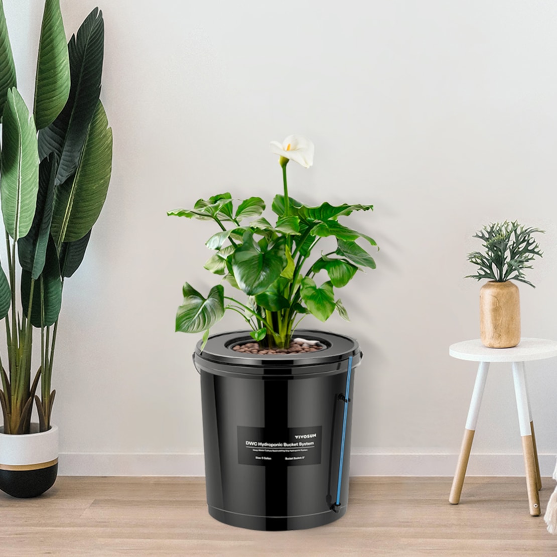VIVOSUN DWC Hydroponik-System 18,9 L – 1-Eimer-Kit mit Top-Drip